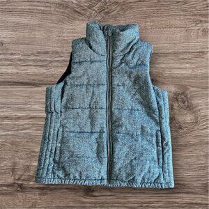 Old Navy Men’s Gray Puffer Vest Size XXL Full Zip Quilted Sleeveless Jacket NWOT